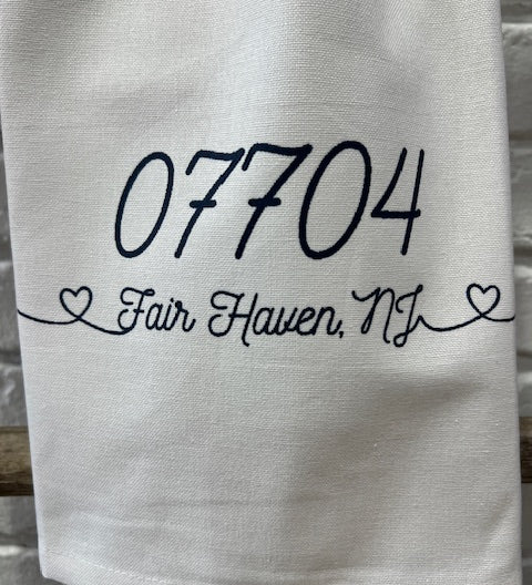 Zip Code Town Tea Towels