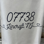 Zip Code Town Tea Towels