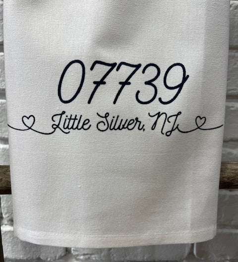 Zip Code Town Tea Towels