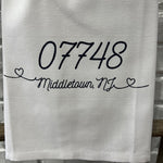 Zip Code Town Tea Towels