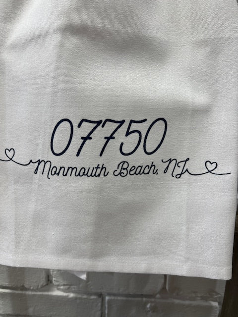 Zip Code Town Tea Towels