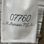 Zip Code Town Tea Towels