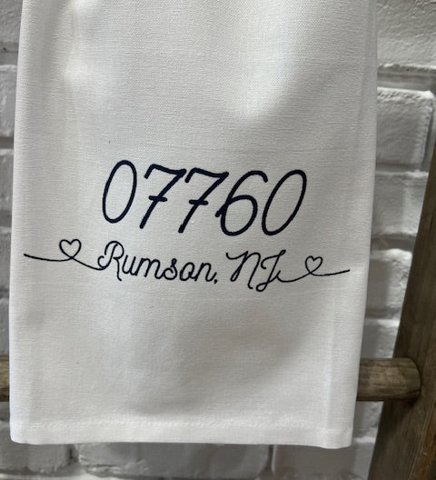 Zip Code Town Tea Towels