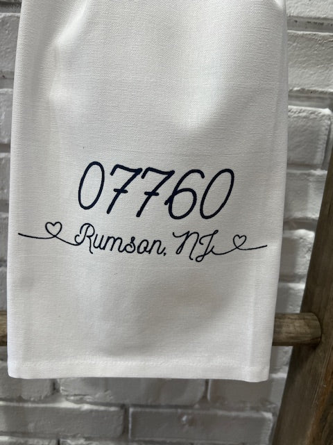 Zip Code Town Tea Towels
