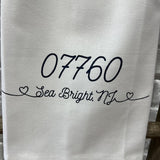 Zip Code Town Tea Towels