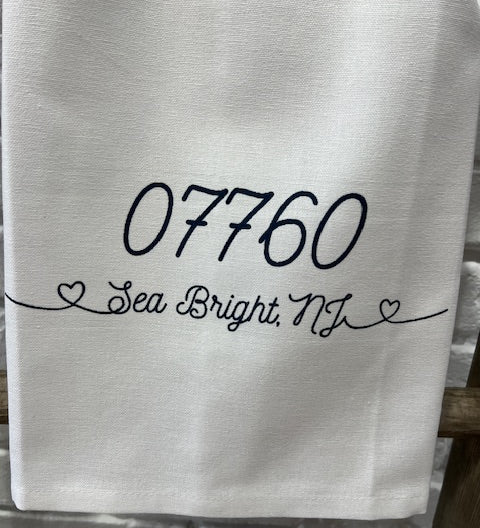 Zip Code Town Tea Towels