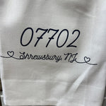 Zip Code Town Tea Towels
