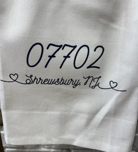 Zip Code Town Tea Towels
