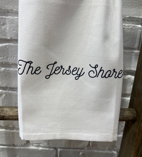 The Jersey Shore Script Tea Towel