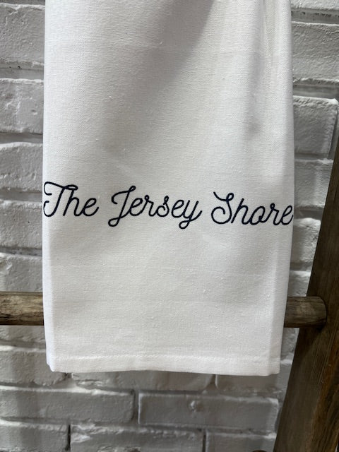 The Jersey Shore Script Tea Towel