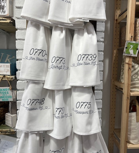 Zip Code Town Tea Towels