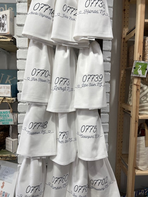 Zip Code Town Tea Towels