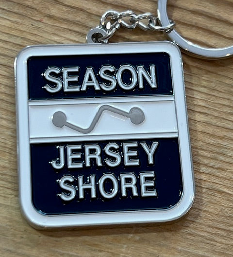 Jersey Shore Beach Badge Key Chain