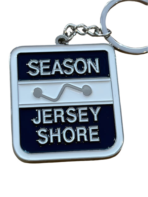 Jersey Shore Beach Badge Key Chain