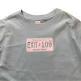 Exit 109 Aqua w/White Baby Tee