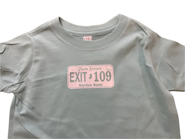 Exit 109 Aqua w/White Baby Tee