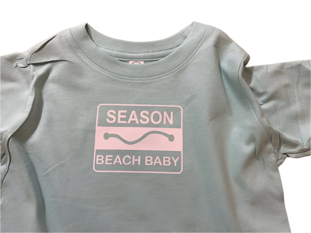 Season Beach Baby Aqua w/White Baby Tee