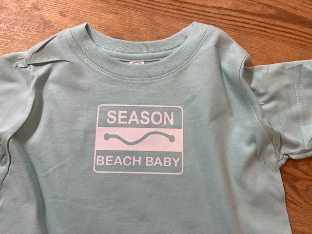 Season Beach Baby Aqua w/White Baby Tee