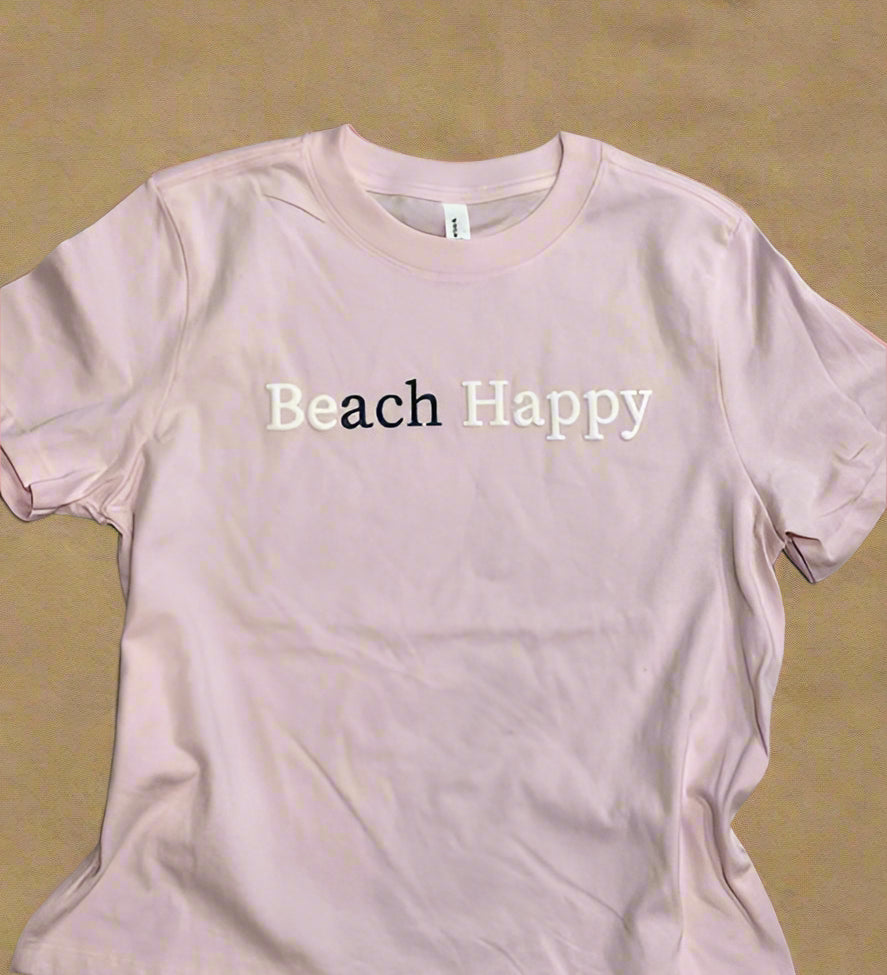 Ladies BEach HAPPY Puff Tee