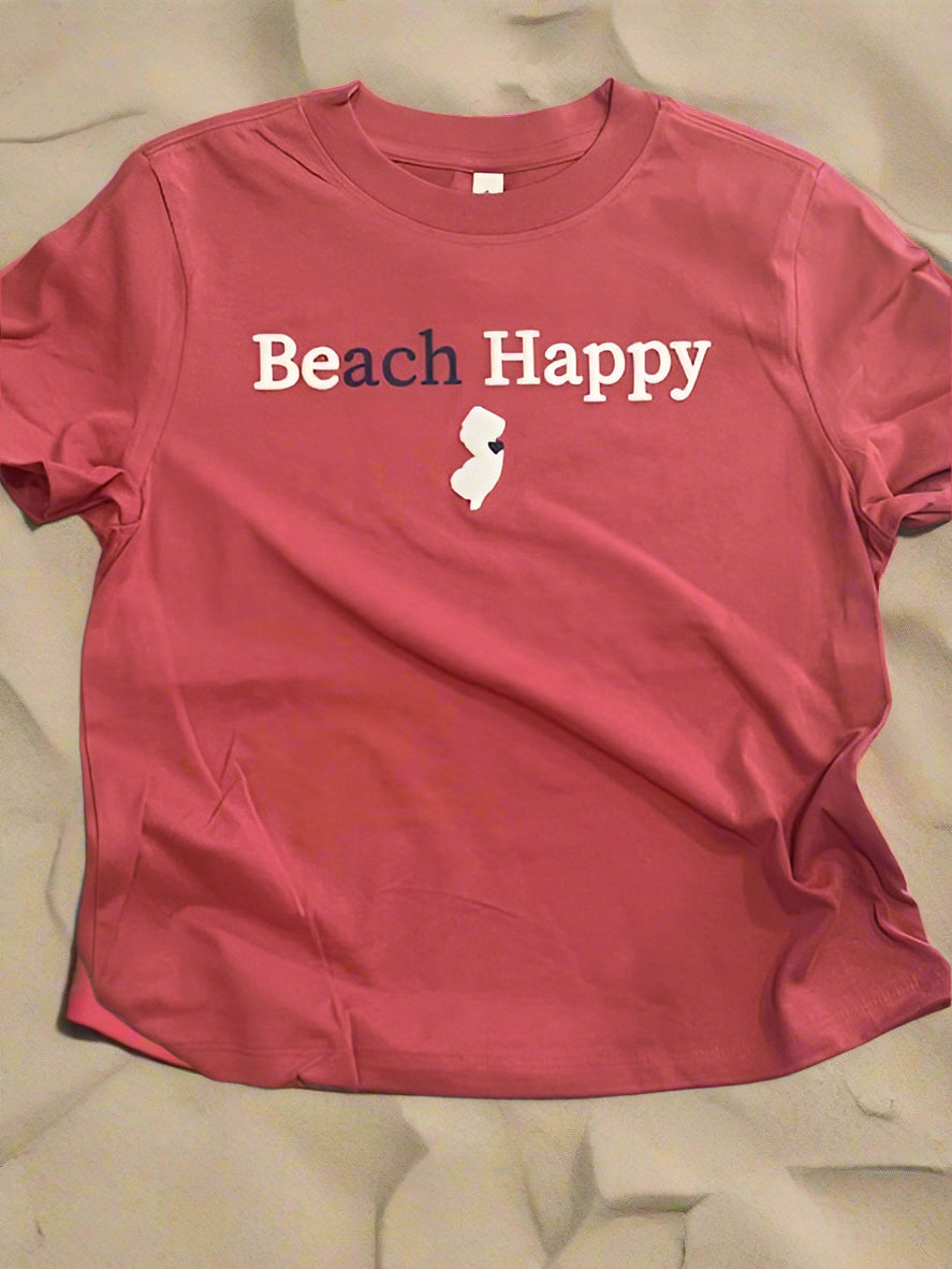 Ladies BEach HAPPY Puff Tee With State