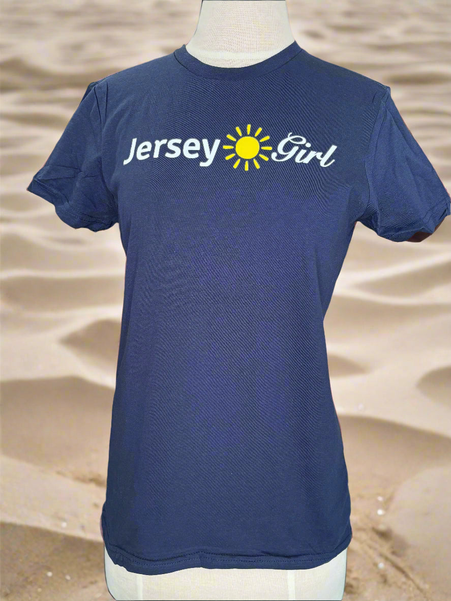Ladies Navy Jersey Girl Tee