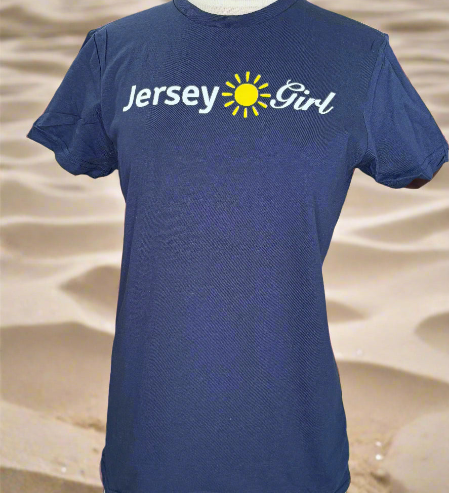 Ladies Navy Jersey Girl Tee