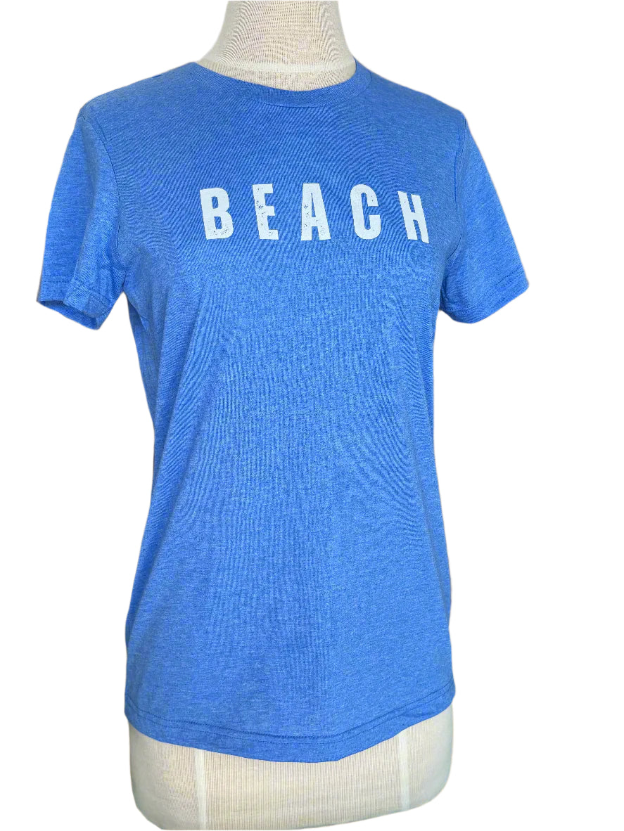 Ladies Beach Tee Heather Royal