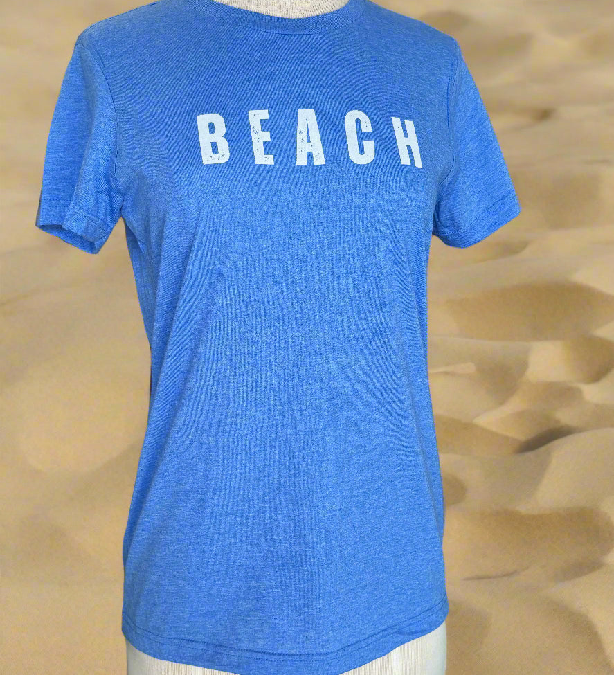 Ladies Beach Tee Heather Royal