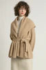 Shawl Collar Belt Cardigan Ivory SKU: SM2417