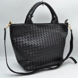 T3451- 2 in 1 woven handbag with crossbody