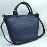 T3451- 2 in 1 woven handbag with crossbody