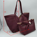 ZW-31425 suede v handbag 2 in 1
