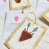 Sook & Hook - Rudolph the Reindeer Sea Glass Ornament