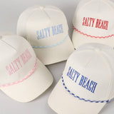 Fashion City - SALTY BEACH Lettering Embroidered Trucker Hat