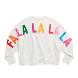 "TIS THE SEASON/FA LA LA" RELAXED SWEATSHIRTS,IVORY