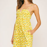 Strut & Bolt - Top Stitch Bustier Floral Print Mini Dress