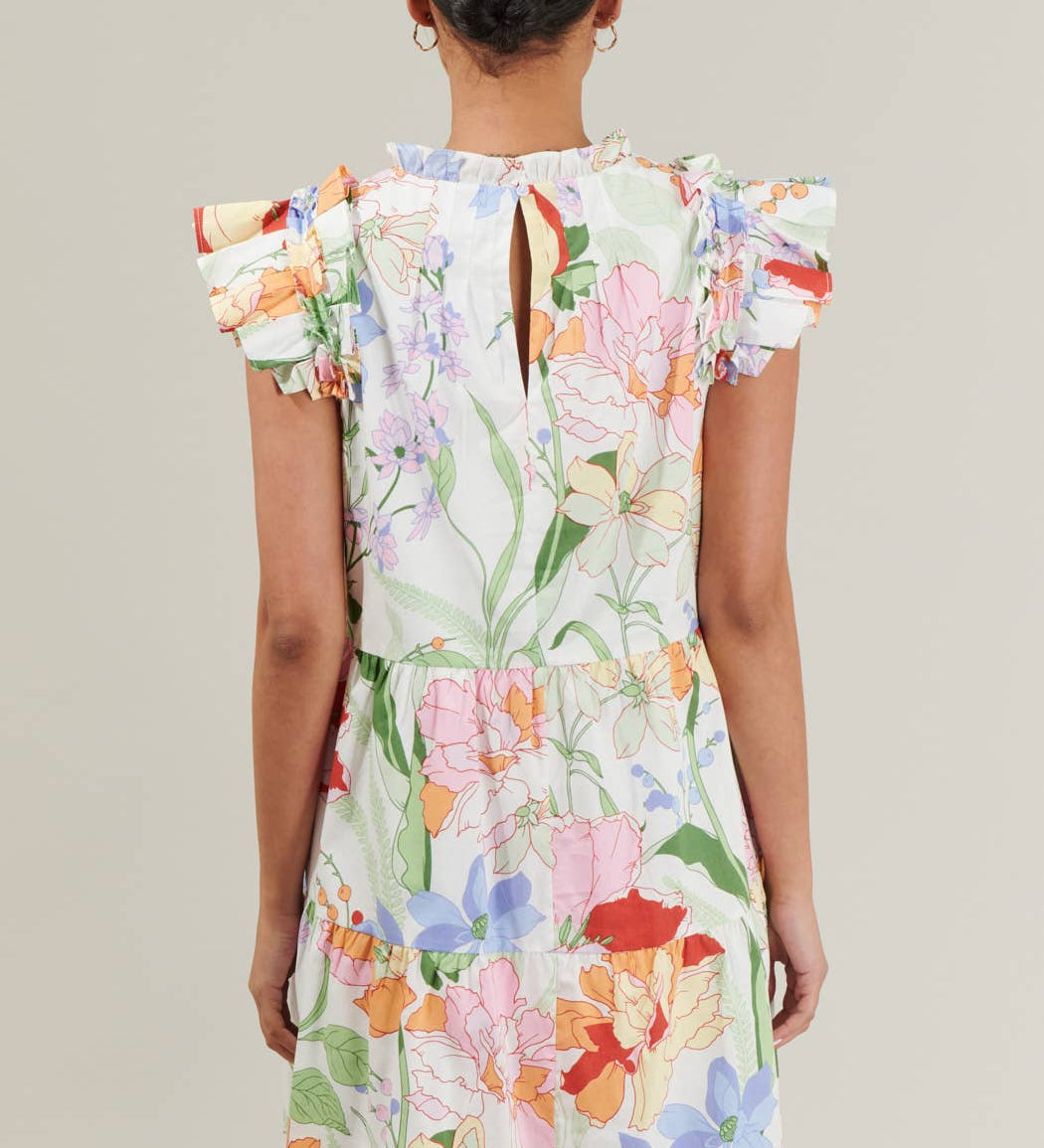 Sugarlips - Juliet Floral Garden Lauren Shift Mini Dress