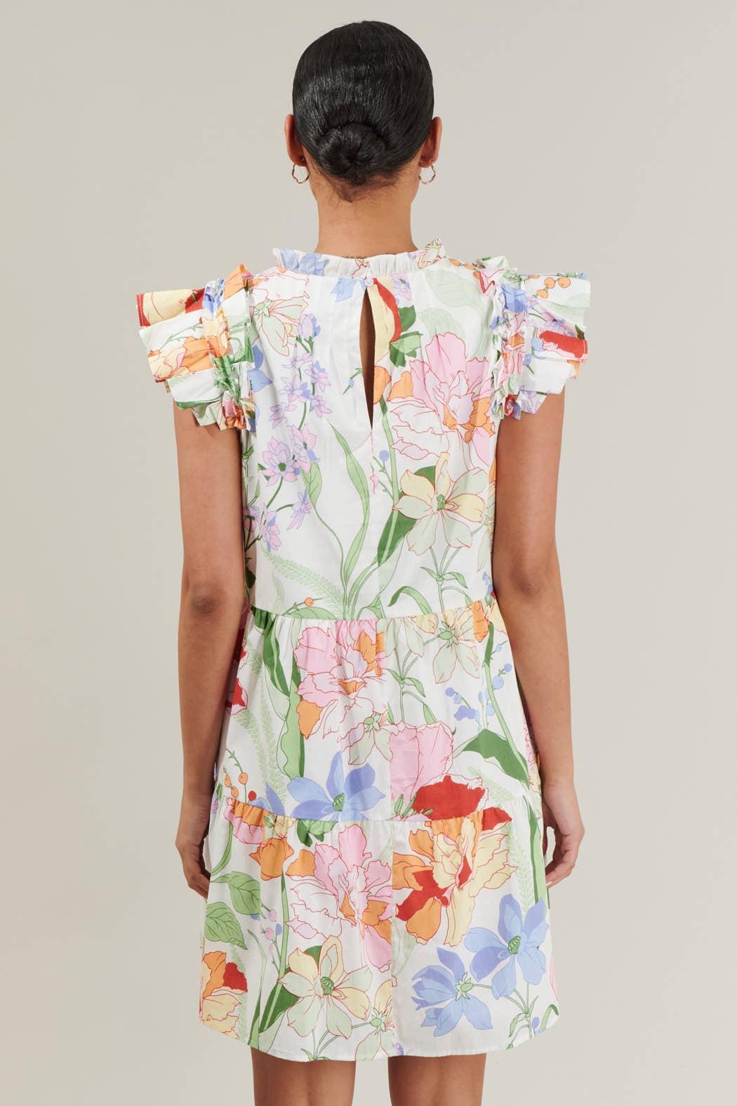 Sugarlips - Juliet Floral Garden Lauren Shift Mini Dress