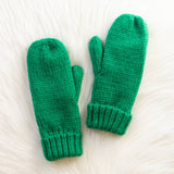 Panache Apparel Co. - Green Cuffed Knit Mittens