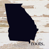 - STATE ROOTS SIGN / 6"x6" Reclaimed Wood Sign