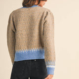 &MERCI - GEOMETRIC KNIT SWEATER MSW11118