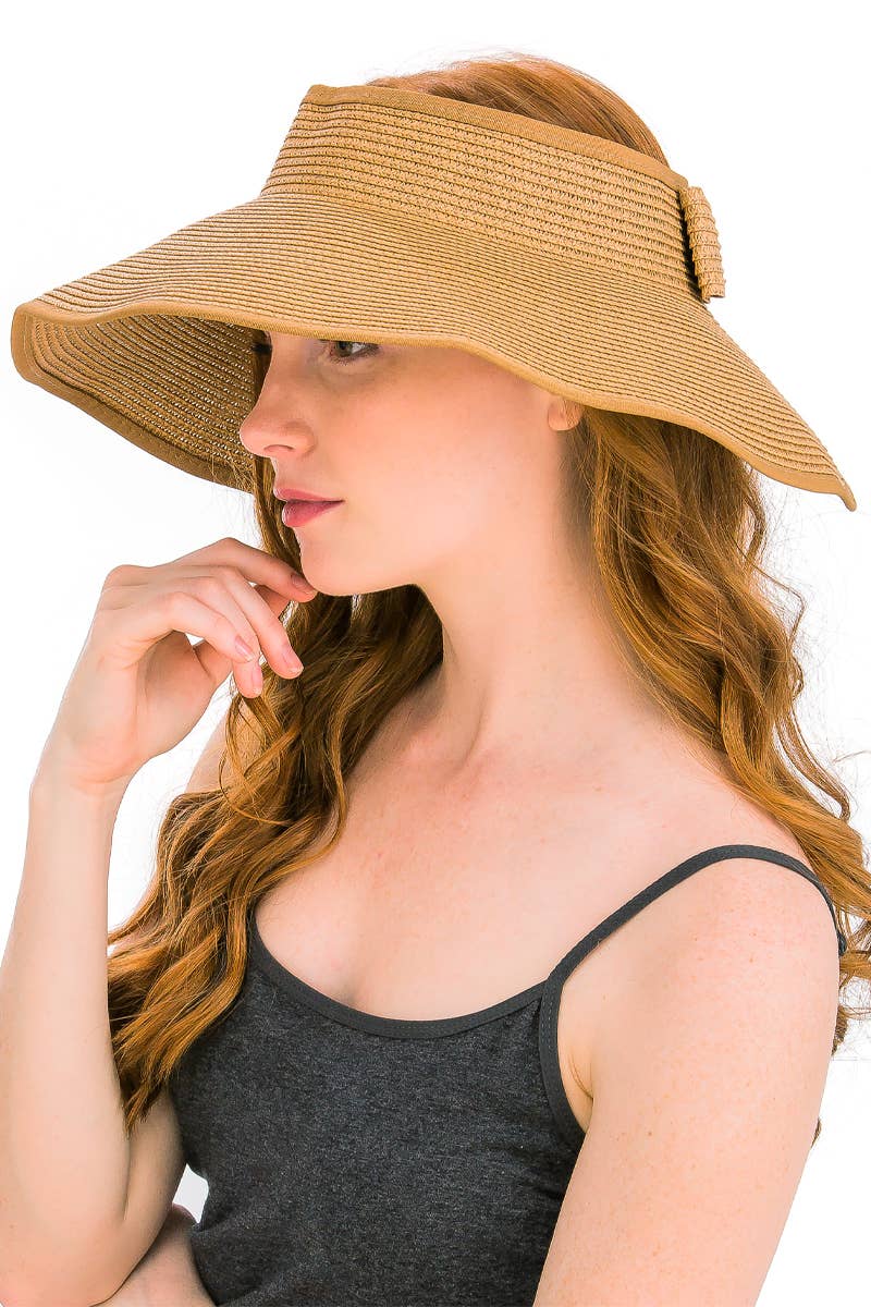 Pack and Go Paper Straw Wide Roll-Up Sun Hat