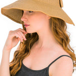Pack and Go Paper Straw Wide Roll-Up Sun Hat