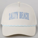 Fashion City - SALTY BEACH Lettering Embroidered Trucker Hat