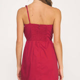 Strut & Bolt - Knotted Flower Bow Mini Dress
