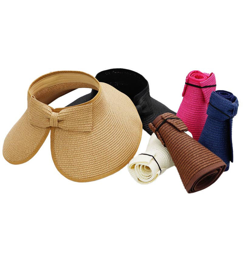 Pack and Go Paper Straw Wide Roll-Up Sun Hat
