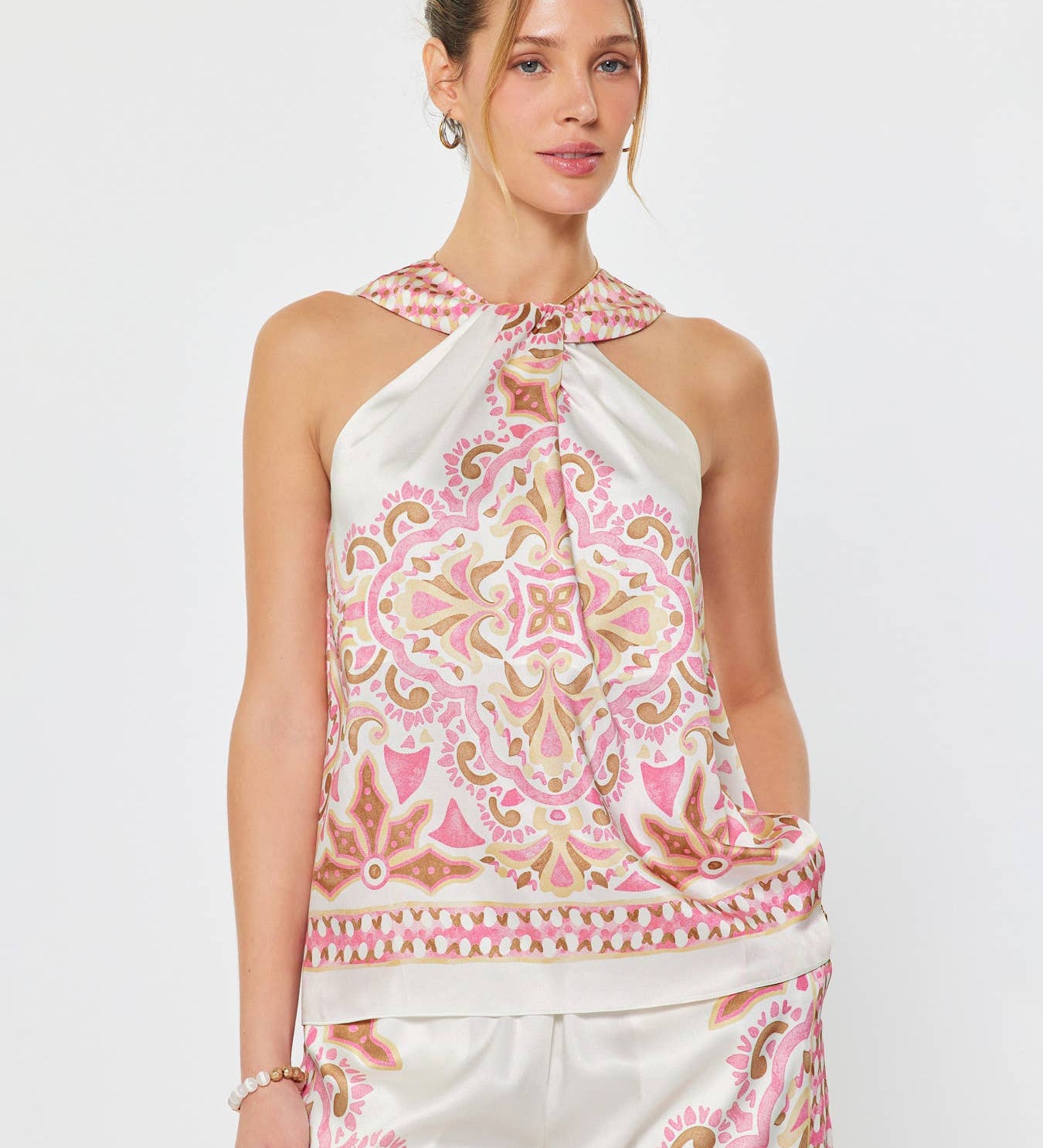 Current Air - Printed Halter Neck Top