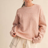 &MERCI - CONTRAST KNIT SCALLOPED EDGE SWEATER MSW11114