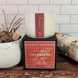 Legrify Inspired Luxury Candles & Home Fragrance - Cranberry Classic Glass 2 Wick Soy Candle