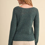 &MERCI - FLORAL EMBROIDERY LONG SLEEVE SWEATER MSW11376